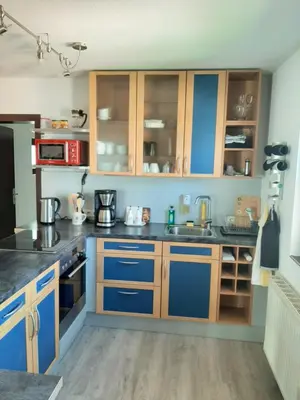 Küche/Küchenzeile in der Unterkunft Ferienwohnung Fernblick bei Brückners