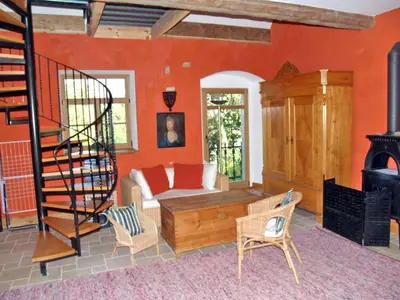 Ein Sitzbereich in der Unterkunft Villa Rosencottage by Interhome