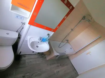 Ein Badezimmer in der Unterkunft Lausitz Lindena See Nähe