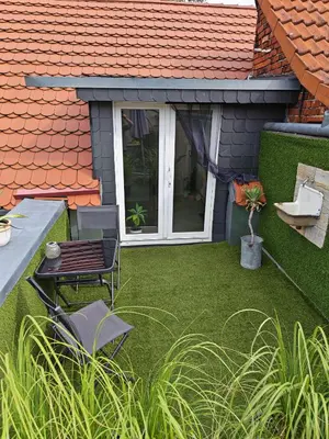 Ein Garten an der Unterkunft Gemütliche Wohnscheune