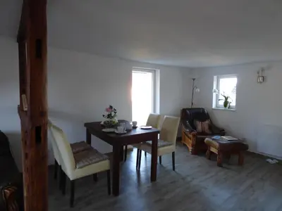 Ein Sitzbereich in der Unterkunft Ferienhaus Ilse