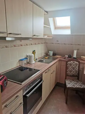 Küche/Küchenzeile in der Unterkunft Ferienwohnung Dresden-Trachenberge-Stadtblick