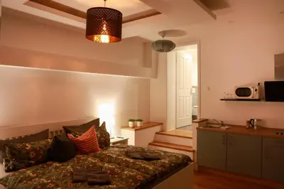 Küche/Küchenzeile in der Unterkunft Boutique Hotel Pension Luisengrün Küche 1Gbs WLAN Netflix Disney MagentaTV