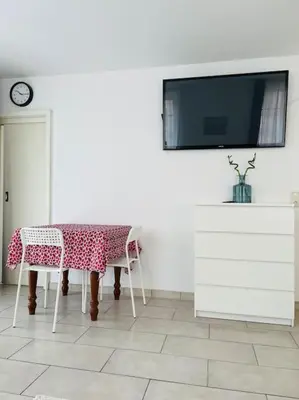 TV/Unterhaltungsangebot in der Unterkunft Studio-Apartment mit Balkon