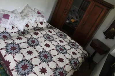 Ein Bett oder Betten in einem Zimmer der Unterkunft Ferienscheune Sächsische Schweiz