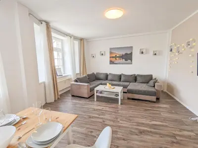 Ein Sitzbereich in der Unterkunft HW3B- Urlaubsmagie - großes Wohnzimmer & 2 Schlafzimmer