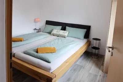 Ein Bett oder Betten in einem Zimmer der Unterkunft SeeNest Lieske