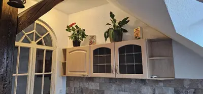 Küche/Küchenzeile in der Unterkunft SeenSucht & Urlaubsträume, Ferienwohnung 