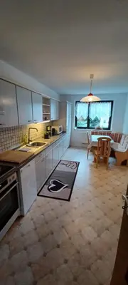 Küche/Küchenzeile in der Unterkunft Ferienwohnung am Rittergut
