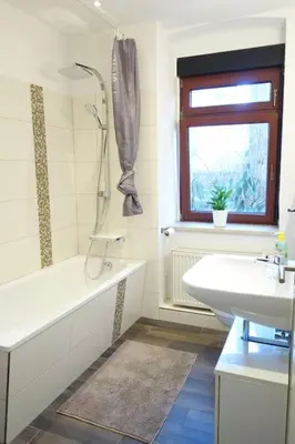 Ein Badezimmer in der Unterkunft Cosy 3 room apartment in Dresden Neustadt