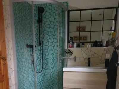 Ein Badezimmer in der Unterkunft Am Rander der Stadt aber Zentrums Nähe