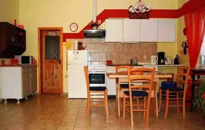 Küche/Küchenzeile in der Unterkunft Ferienwohnung Sunwood
