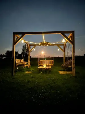 Ein Garten an der Unterkunft Apartment in Papstdorf 