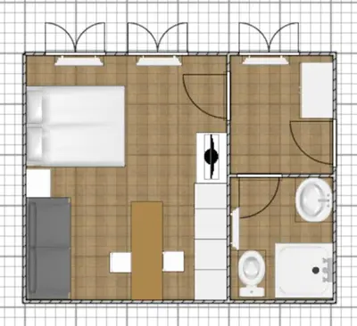 Grundriss der Unterkunft Cozy Apartment in Dresden Neustadt