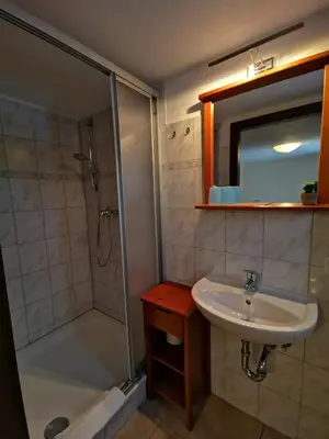 Ein Badezimmer in der Unterkunft Ferienwohnung Heuboden Bauernhaus Vetter