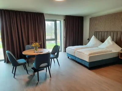 Ein Bett oder Betten in einem Zimmer der Unterkunft Hostel Oschatz