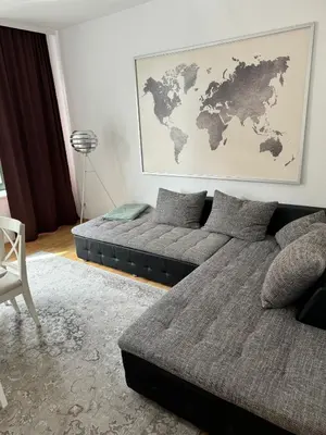 Ein Sitzbereich in der Unterkunft Zentrum, 3Zi, 5P, WiFi, Balkon, ruhig