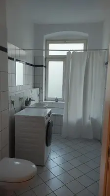 Ein Badezimmer in der Unterkunft Chemnitz Kassberg Apartments in ruhiger Lage für Wochen oder Monatsaufenthalte