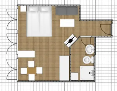 Grundriss der Unterkunft Studio in Dresden Neustadt Louisenstraße
