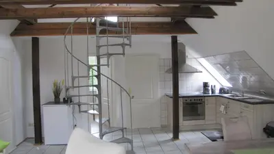 Küche/Küchenzeile in der Unterkunft Ferienwohnung im Grünen von Dresden