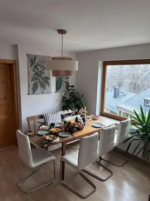 Ein Sitzbereich in der Unterkunft Happy Fuchsbau Ferienwohnung