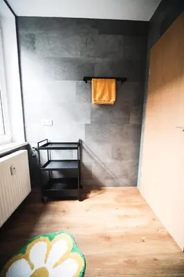 Ein Bett oder Betten in einem Zimmer der Unterkunft Ferienwohnung in Lengefeld