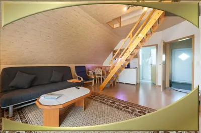 Ein Sitzbereich in der Unterkunft Appartment1