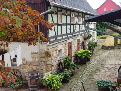 Ein Garten an der Unterkunft Gohrischer Hof Anno 1798