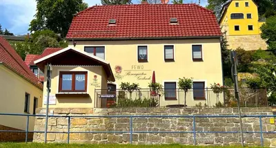 Das Gebäude in dem sich die Ferienwohnung befindet