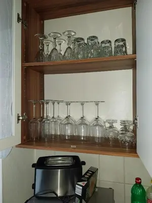 Küche/Küchenzeile in der Unterkunft Ferienwohnung Einsiedel