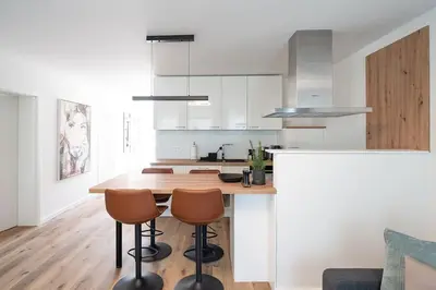 Küche/Küchenzeile in der Unterkunft Neues 2 Schlafzimmer Apartment mit RooftopTerrace