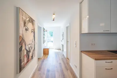 Grundriss der Unterkunft Neues 2 Schlafzimmer Apartment mit RooftopTerrace