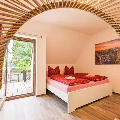 B6 - Urlaubsmagie - Inmitten der Sächsischen Schweiz mit Balkon mit Ausblick auf die Sandsteine