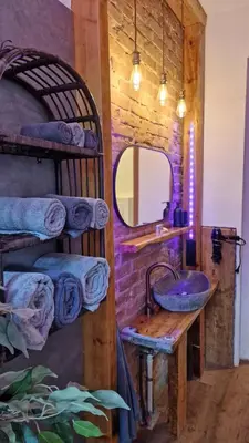 Ein Bett oder Betten in einem Zimmer der Unterkunft Ferienwohnung Winternest