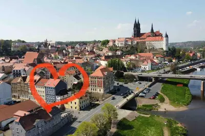 Ein allgemeiner Blick auf Meißen oder ein Stadtblick von der Ferienwohnung aus