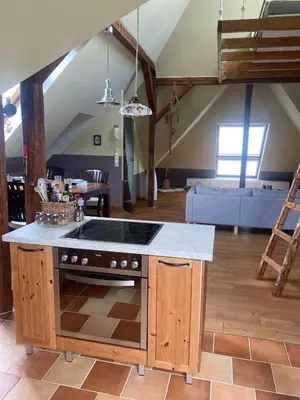 Grundriss der Unterkunft Dachgeschossloft mit Aussicht ins Erzgebirge