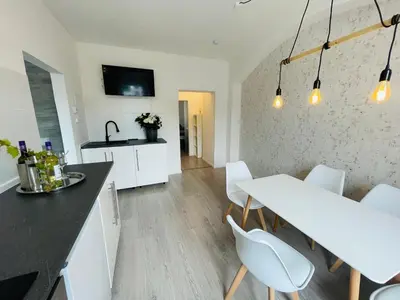 Küche/Küchenzeile in der Unterkunft Zentrale moderne Unterkunft mitten in Meissen No 2