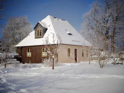 Lotterhof Ferienhaus Gartenhaus im Winter