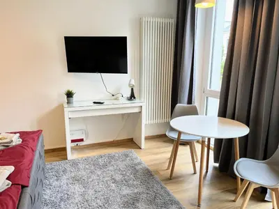 TV/Unterhaltungsangebot in der Unterkunft Studio am Waldschlösschen mit Küche und Netflix