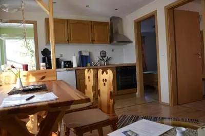 Küche/Küchenzeile in der Unterkunft Haus Panoramablick