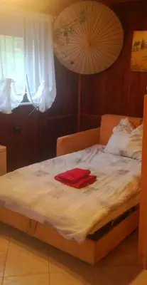 Ein Bett oder Betten in einem Zimmer der Unterkunft Haus am Berg