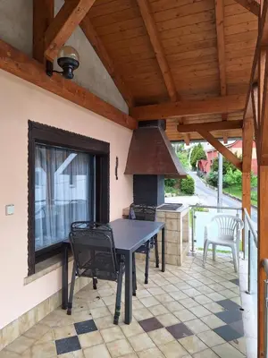 Ein Balkon oder eine Terrasse in der Unterkunft Haus am Berg