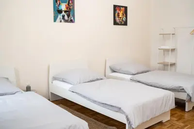 Ein Bett oder Betten in einem Zimmer der Unterkunft Design FerienOase mit Einzelbetten - 2 Schlafzimmer - Waschmaschine - Parkplatz