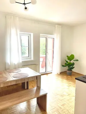 Grundriss der Unterkunft Design FerienOase mit Einzelbetten - 2 Schlafzimmer - Waschmaschine - Parkplatz