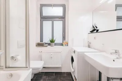 Ein Badezimmer in der Unterkunft Apartmenthaus Meißen