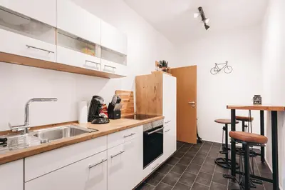 Küche/Küchenzeile in der Unterkunft Apartmenthaus Meißen