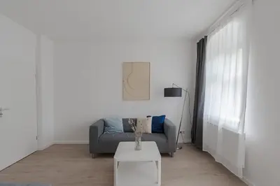 Ein Sitzbereich in der Unterkunft Apartmenthaus Meißen