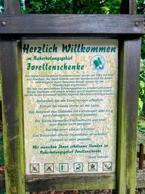 Ein Zertifikat, Auszeichnung, Logo oder anderes Dokument, das in der Unterkunft Famielienapartment An der Forellenschänke ausgestellt ist