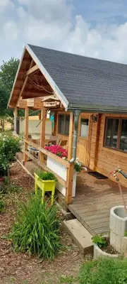 Ein Garten an der Unterkunft Ferienwohnung Erlebnisfarm John