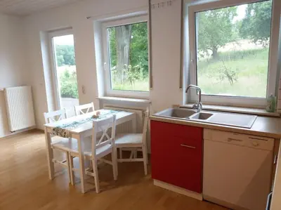 Küche/Küchenzeile in der Unterkunft Wald-Apartment